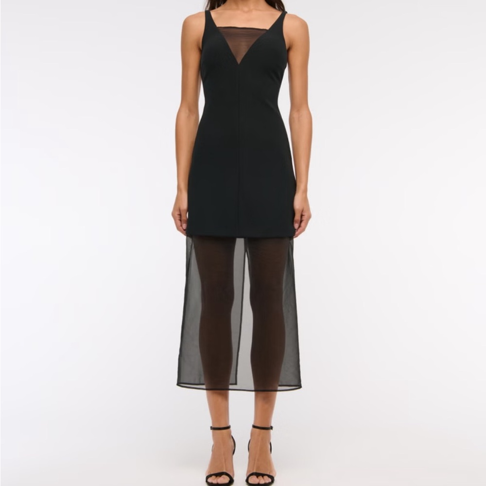 Abercrombie & Fitch Black Sheath High Low Dress